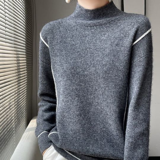 EB | Eleganter schlichter Rollkragenpullover