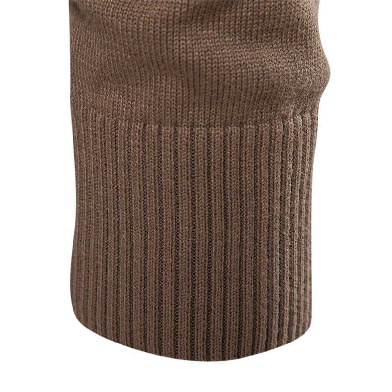 Herren Strickpullover mit modischem Stehkragen und strukturiertem Design EB