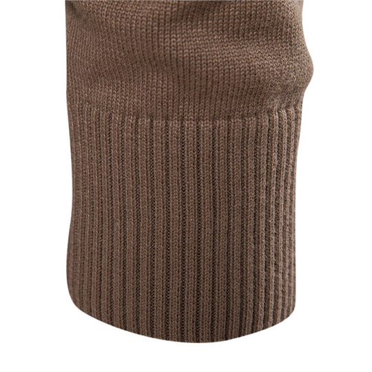 Herren Strickpullover mit modischem Stehkragen und strukturiertem Design EB
