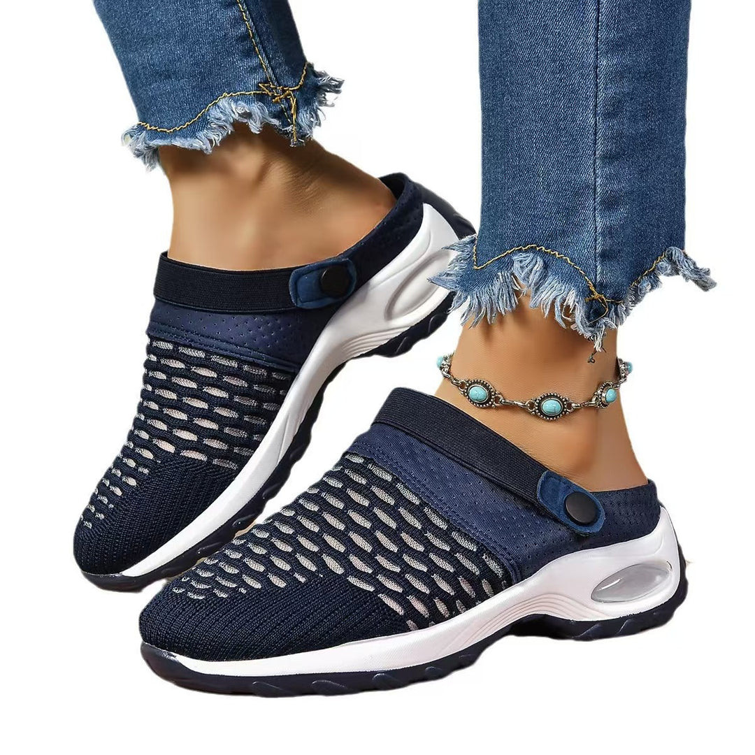 Damen Atmungsaktive Slip-On Freizeitschuhe mit elastischem Riemen EB