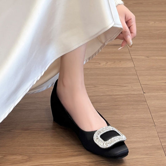 Damen modische Ballerinas mit funkelndem Strassdetails EB