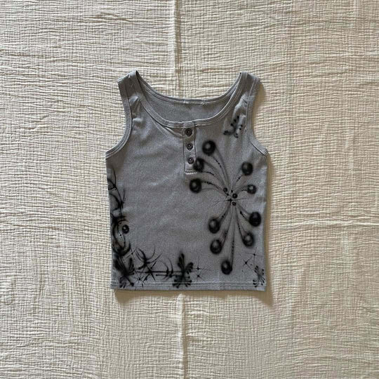 Damen modisches Top mit kreativen Druck EB