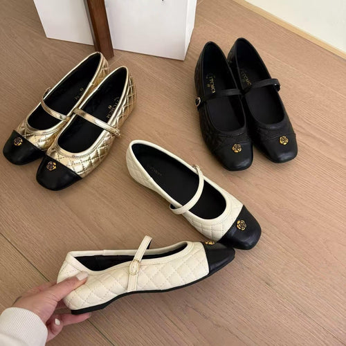 Damen Elegante Ballerinas mit Komfort-Sohle und stylischem Riemen EB