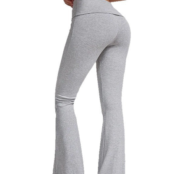 Damen nan hochgeschnittene Stretch-Flare-Yogahose mit formendem Bund EB