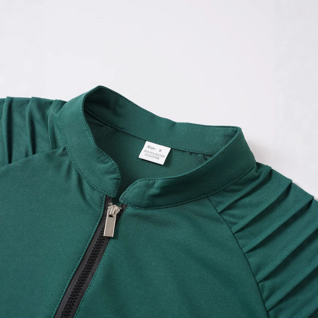 Herren Langarmshirt mit modernem Stehkragen und Reißverschluss EB