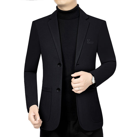 Herren Modernes Einreihiges City-Blazer mit aufgesetzten Taschen und leichter Halbfütterung EB