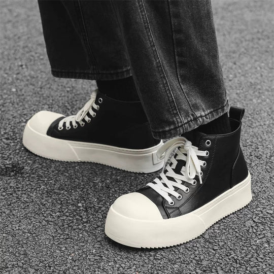 Damen Hohe Sneakers mit modischem Plateau und robustem Obermaterial EB