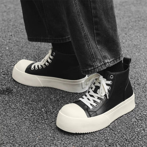 Damen Hohe Sneakers mit modischem Plateau und robustem Obermaterial EB