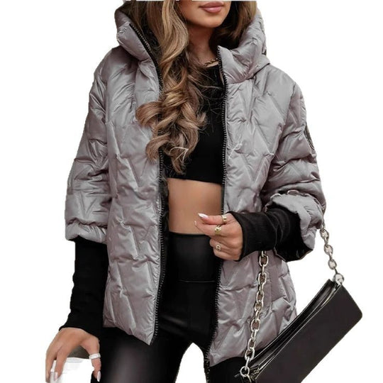 Damen Kurzjacke mit hohem Kragen aus leichtem Material EB