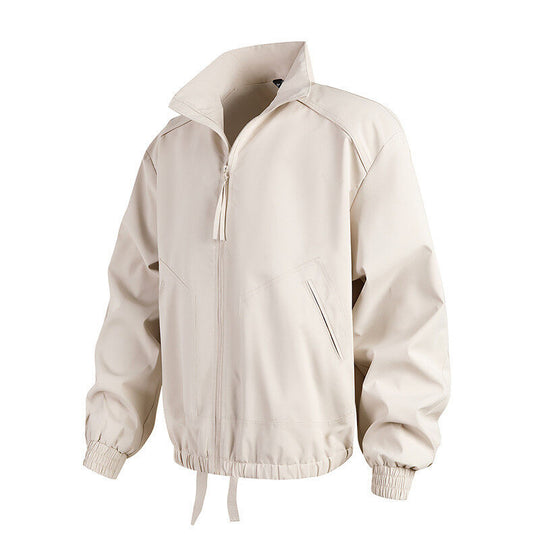 Herren lässige Übergangsjacke mit hohem Kragen und praktischen Taschen EB