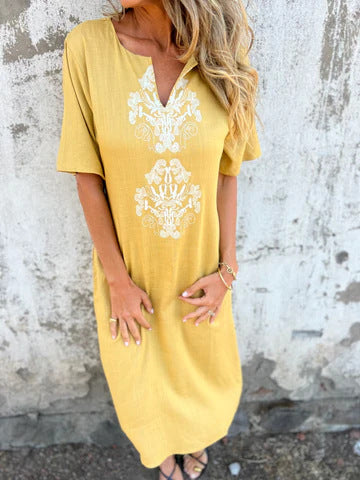 Damen Sommerliches Kleid mit aufwendiger Stickerei EB