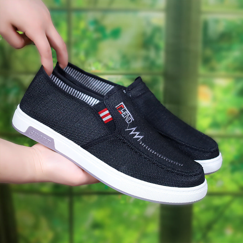 Damen Slip-On Freizeitschuhe mit atmungsaktivem Obermaterial und rutschfester Sohle EB