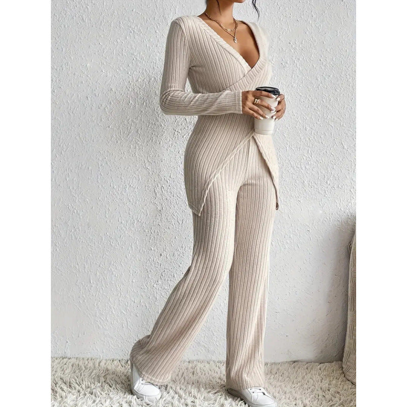 Damen elegantes lässiges Strickanzug Set EB