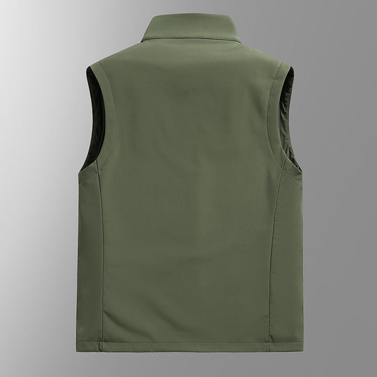 Herren Softshell‑Weste mit Fleecefutter, winddichter Außenlage und Reißverschlusstaschen EB