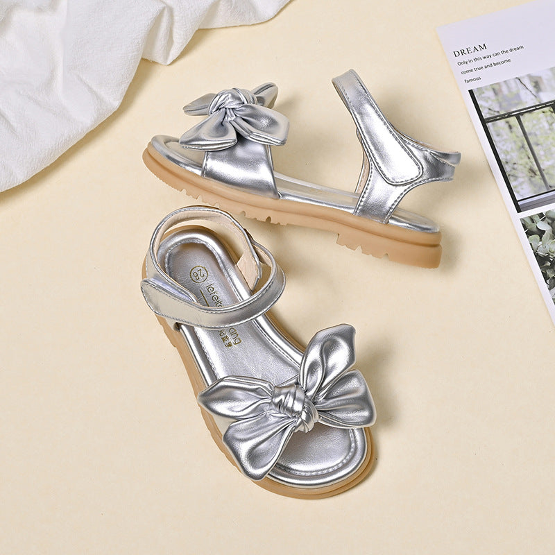 Damen Komfortable Sandalen mit dekorativen Schleifen EB
