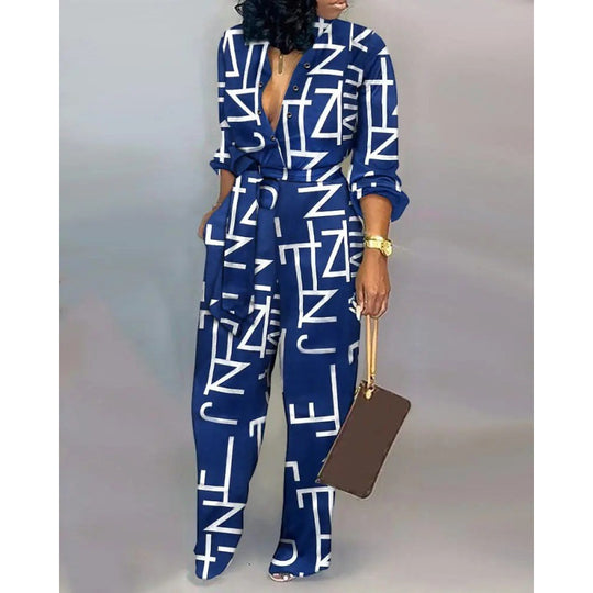Damen Denim Jumpsuit mit modischem Patchwork-Design und praktischen Taschen EB