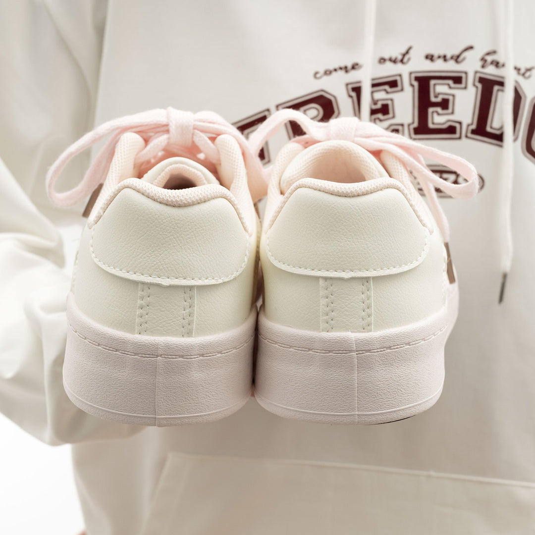 Damen Sneakers mit floralem Stickmuster und bequemer Dämpfung EB