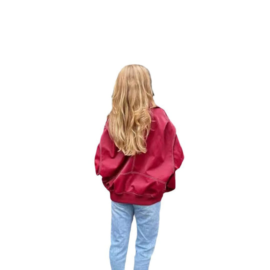 Damen modische Jacke mit trendigen Stickdetails und lässigem Schnitt EB