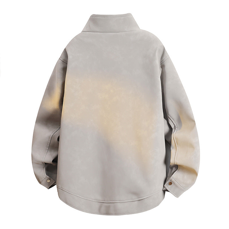 Damen modische Übergangsjacke mit luxuriöser Textur und praktischem Reißverschluss EB