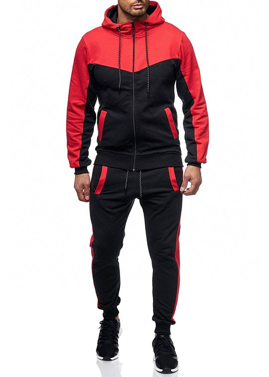 Herren Sportanzug mit Kapuze und seitlichen Taschen EB