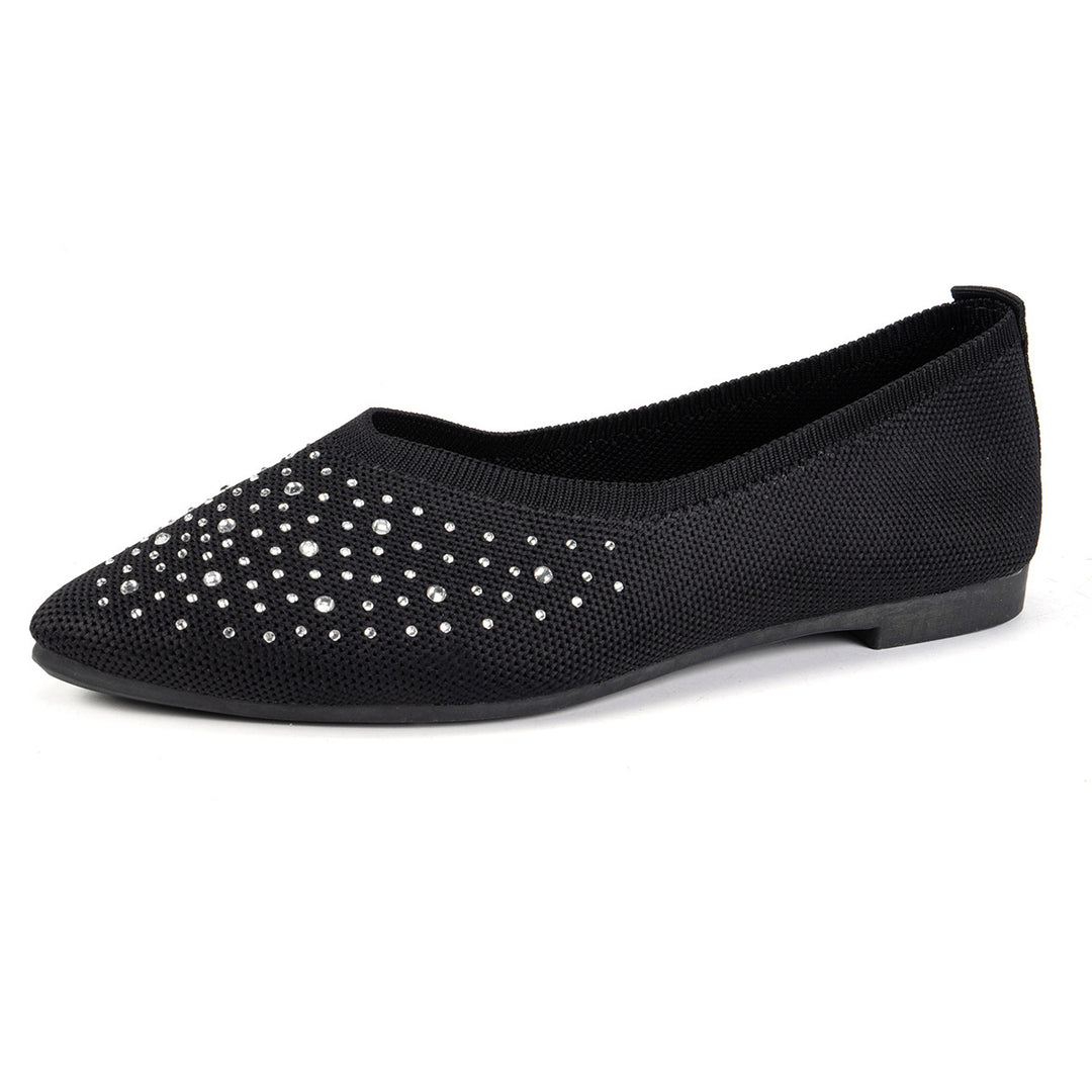 Damen Ballerinas mit dezenten Strassakzenten EB