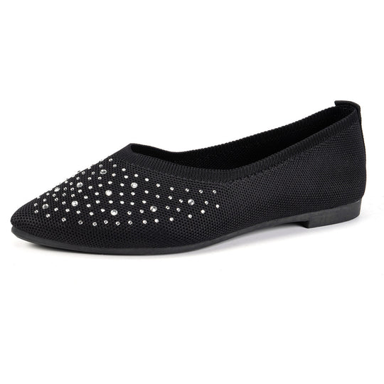 Damen Ballerinas mit dezenten Strassakzenten EB