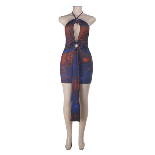 Damen figurbetontes Wickelkleid mit tiefem V-Ausschnitt und raffinierten Schnittdetails EB