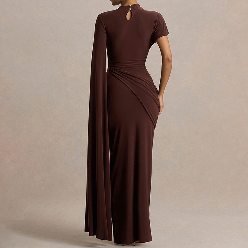 Damen Elegantes Kleid mit einzigartigem Drapierungsdesign EB