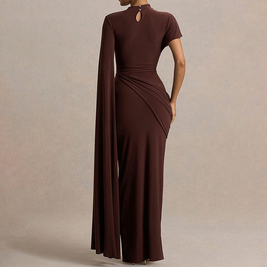 Damen Elegantes Kleid mit einzigartigem Drapierungsdesign EB