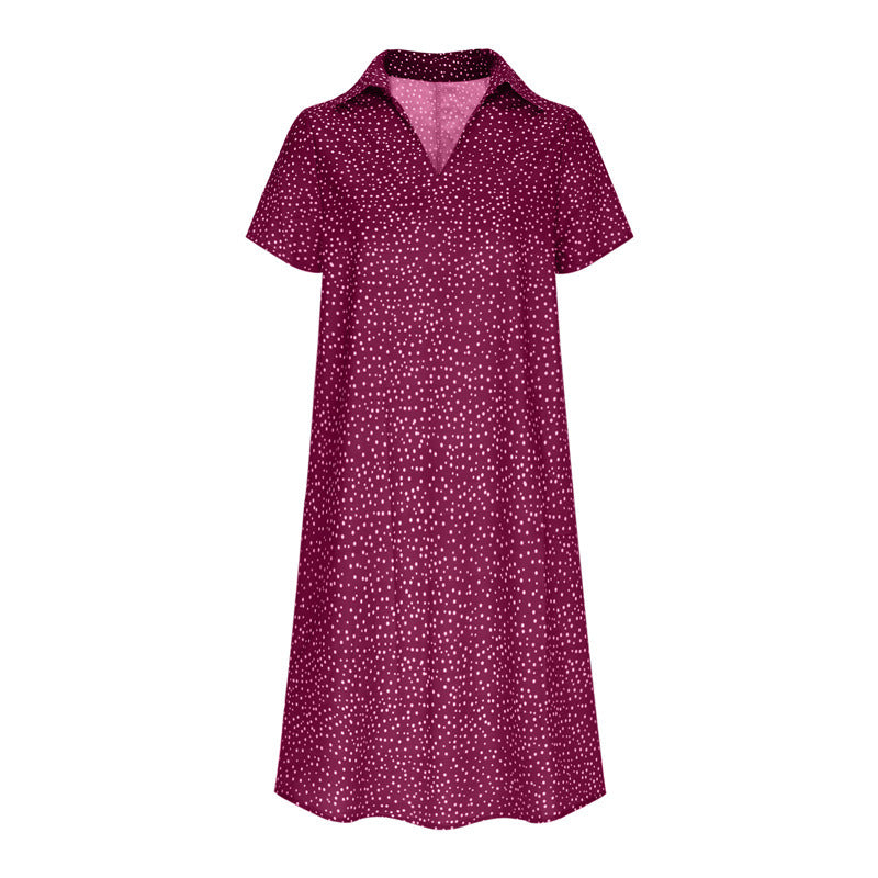 Damen Hemdkleid mit Polo-Kragen und leichtem, atmungsaktivem Stoff EB