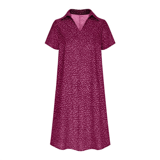 Damen Hemdkleid mit Polo-Kragen und leichtem, atmungsaktivem Stoff EB