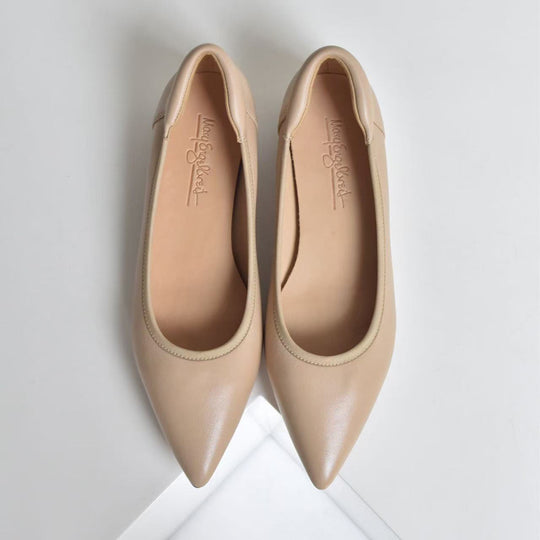 Damen elegante spitz zulaufende Ballerinas mit weichem Fußbett EB