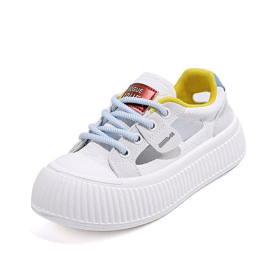 Damen modische Sneakers mit hochgezogener Sohle und atmungsaktiver Struktur EB