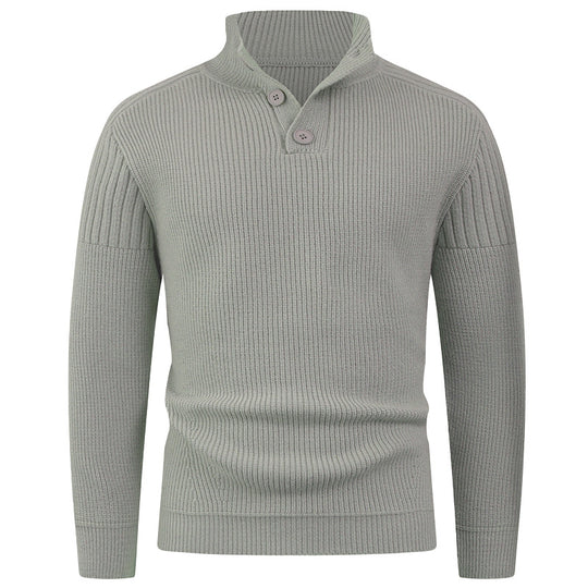 Herren innovativer Halbreißverschluss Pullover mit Rippstruktur EB