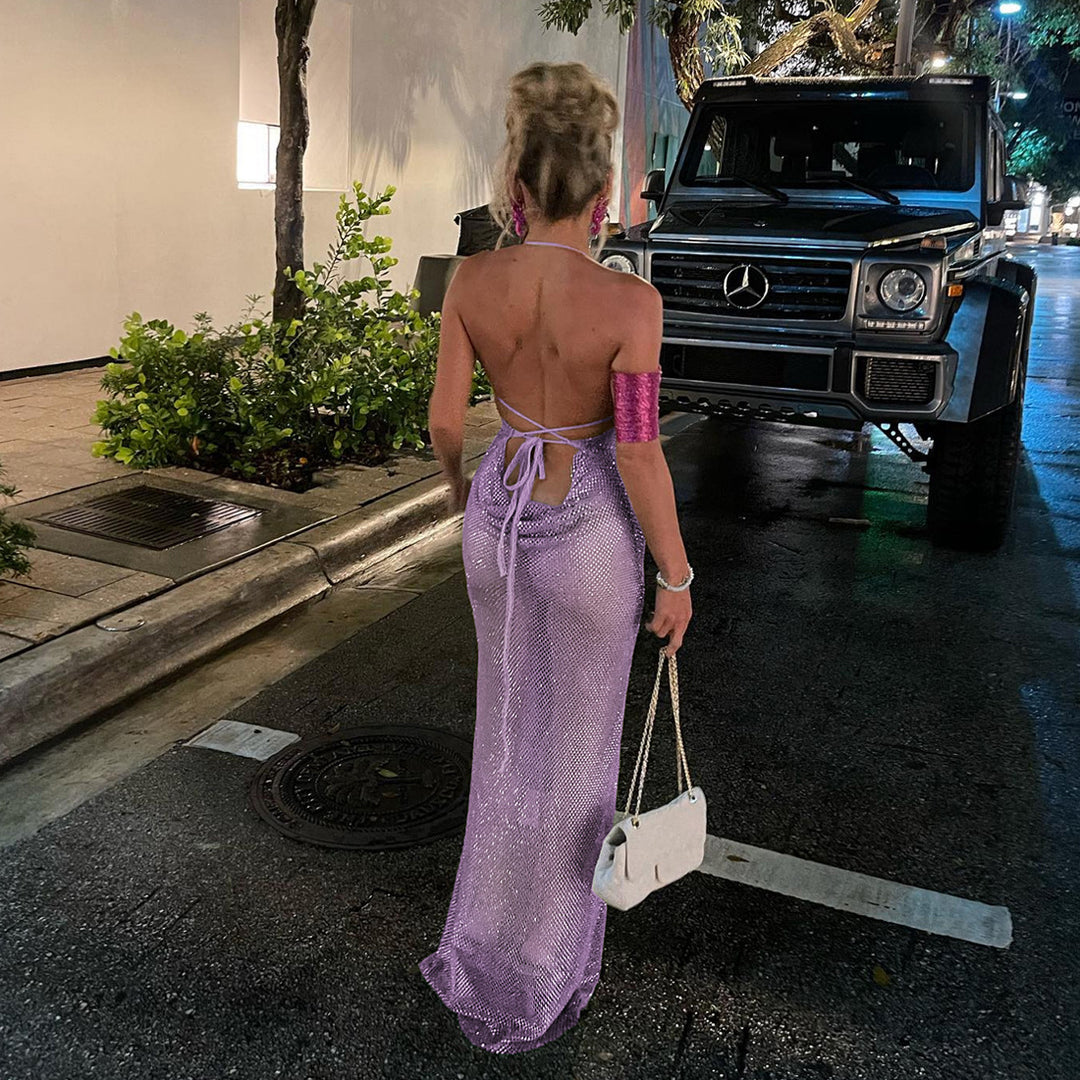 Damen Glamouröses Abendkleid mit funkelnden Details EB