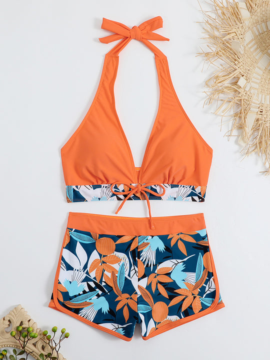 Damen Sportliches Bikini-Set mit verdecktem Bauch EB