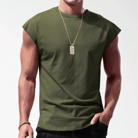 Herren Ärmelloses Sportshirt aus atmungsaktivem Material mit stylischem Design EB