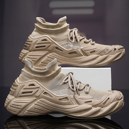 Damen Sportliche Sneakers mit atmungsaktiver Strick-Oberfläche und rutschfester Laufsohle EB