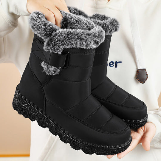 Damen Kuschelige Winterstiefel mit Futter und rutschfester Sohle EB