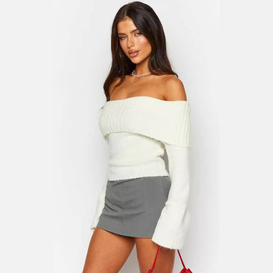 Damen Off-Shoulder Pullover EB
