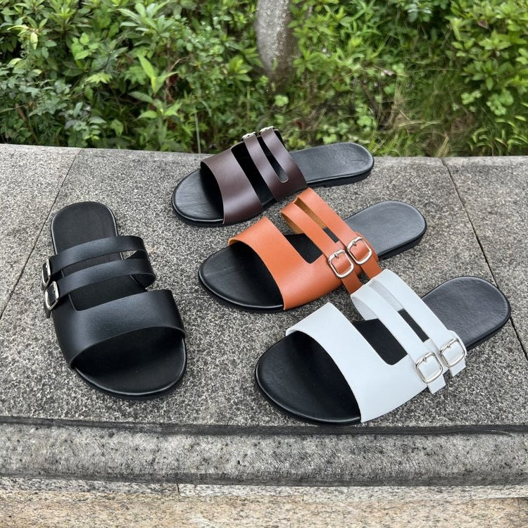 Damen Komfortable Doppelschnallen-Sandalen EB