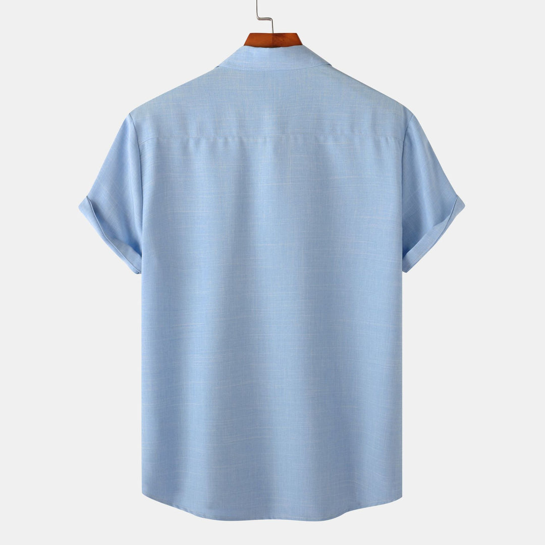 Herren Kurzarmhemd mit leichtem, atmungsaktivem Stoff und minimalistischem Design EB