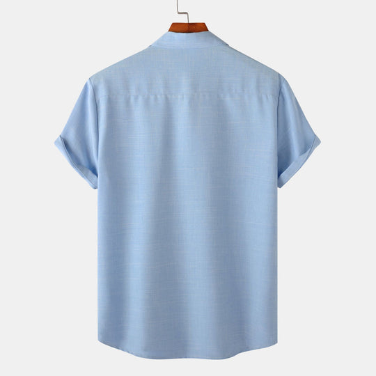 Herren Kurzarmhemd mit leichtem, atmungsaktivem Stoff und minimalistischem Design EB