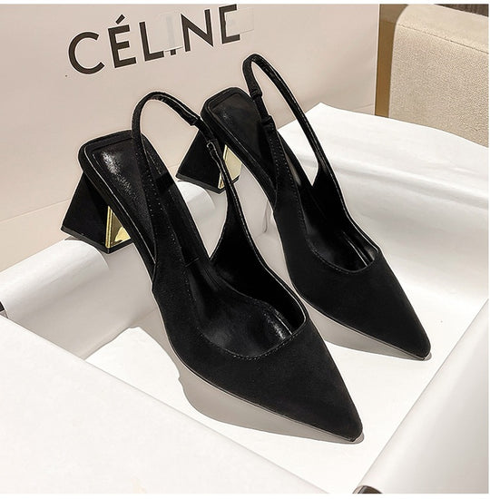 Damen Slingback-Pumps mit quadratischem Absatz EB