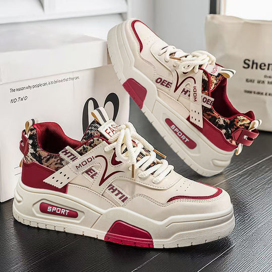 Damen Sportliche Chunky Sneakers mit atmungsaktiver Oberflächenstruktur und dämpfenden Elementen EB