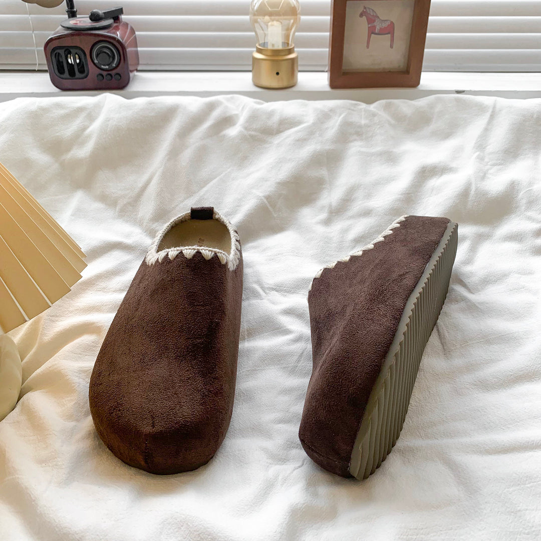 Damen Komfortable Filzclogs mit elegantem Riemen und weichem Innenfutter EB