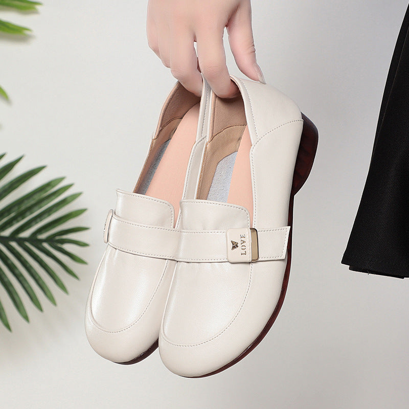 Damen Komfortable Mokassins mit eleganter Schnallenverzierung und flexiblem Fußbett EB