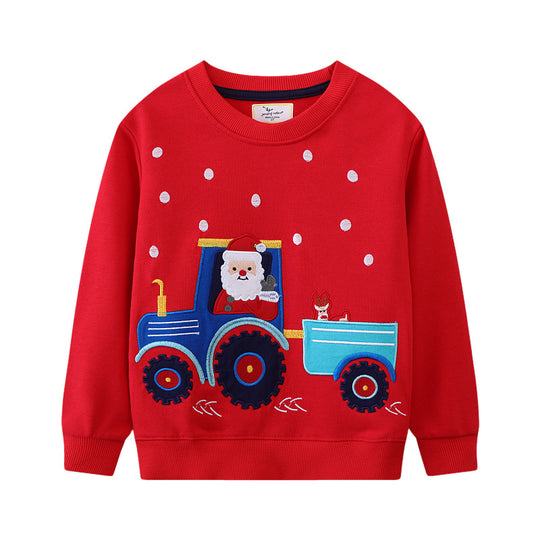 Kinder Sweatshirt mit fröhlichem Traktor-Motiv EB