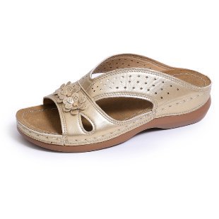 Damen Komfortable Clogs mit floralem Cut-Out-Design EB