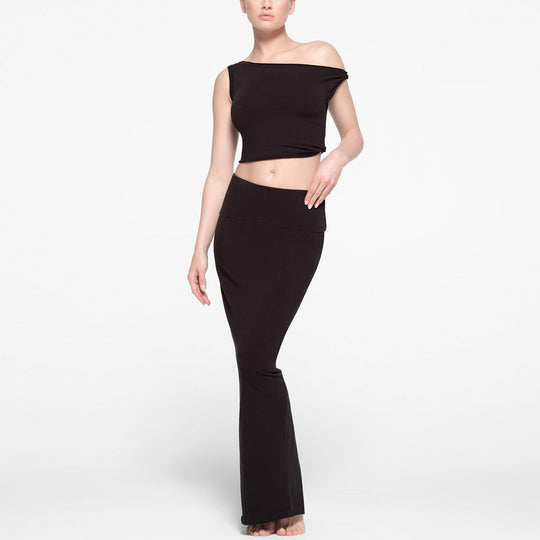 Damen Crop-Top und Maxi-Rock Set EB